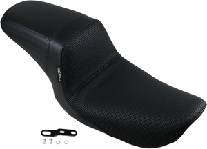 Le Pera Kickflip Seat - Basketweave - Black - FXD '96-'03 LN-591BW - Side View