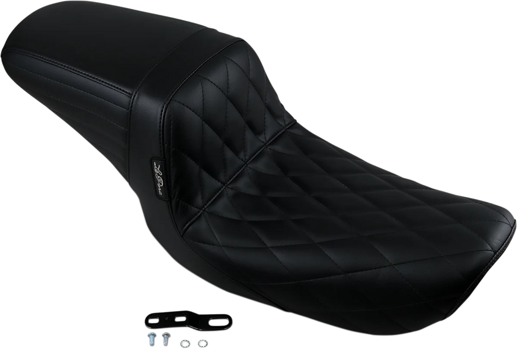 Le Pera Kickflip Seat - Diamond - Black - FXD '96-'03 LN-591DM - Side View
