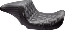 Load image into Gallery viewer, Le Pera Kickflip Up Front Seat - Double Diamond - Black - Dyna '06-'17 LKU-591DD - Main Product View