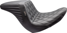 Load image into Gallery viewer, Le Pera Kickflip Up Front Seat - Pleated - Black - Dyna '06-'17 LKU-591PT - Side View