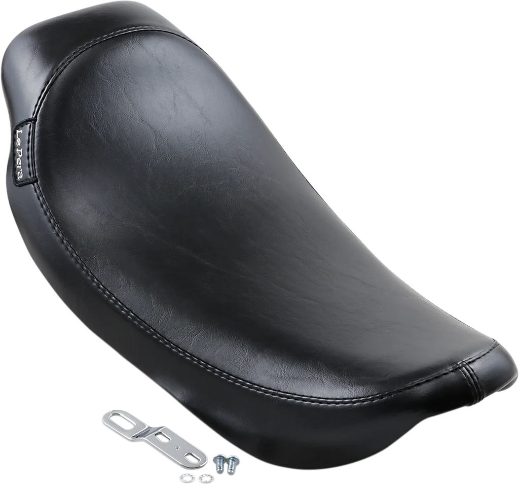 Le Pera Silhouette Solo Seat - Smooth - Black - Dyna '96-'03 LN-851 - Side View