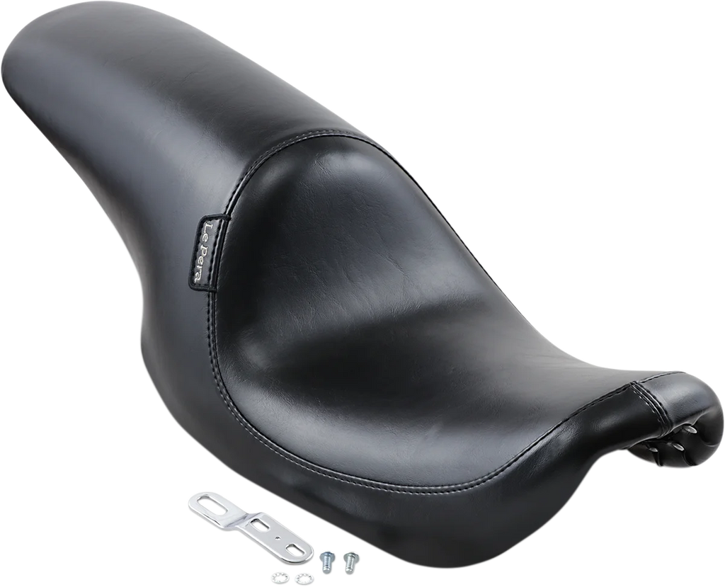 Le Pera Silhouette Up-Front Seat - Full-Length - Smooth - Black - FXD '96-'03 LNU-861 - Side View