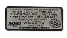 Load image into Gallery viewer, MSD MSD RPM Modules - 5000 Series Kit - Even Increments - Marine 87456 - Back View
