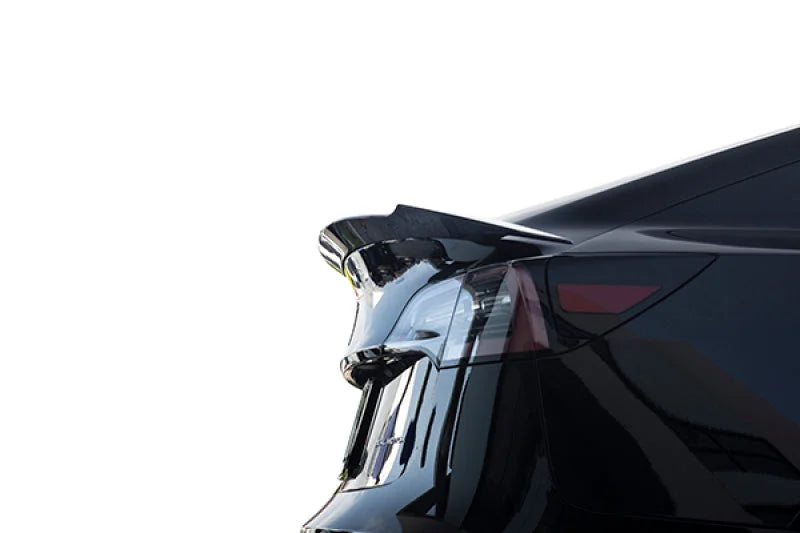 MXP 2017+ Tesla Model 3 T3-1 Wet Carbon Rear Spoiler - Detail View