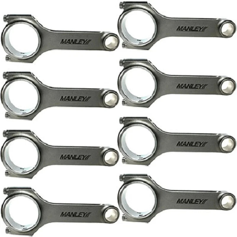 Manley Chevrolet LS 6.125 Length H Tuff Series Connecting Rod Set w/ ARP 2000 Bolts - Back View