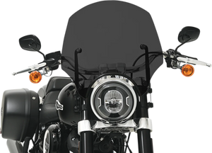 Memphis Shades El Paso Windshield - 15" - 9" Headlight Cutout - Dark Black Smoke MEP5265 - Main Product View