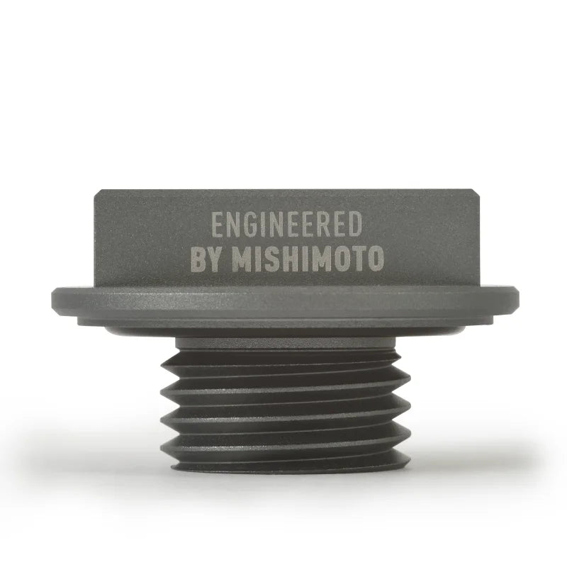 Mishimoto 87-01 Ford Mustang Hoonigan Oil Filler Cap - Silver - Installation View