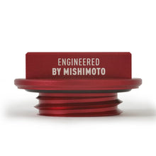 Load image into Gallery viewer, Mishimoto Subaru Hoonigan Oil Filler Cap - Red - Installation View