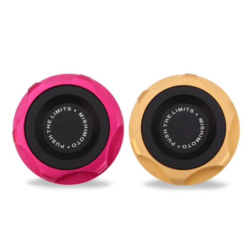 Mishimoto Subaru Oil FIller Cap - Gold - Side View