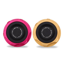 Load image into Gallery viewer, Mishimoto Subaru Oil FIller Cap - Gold - Side View