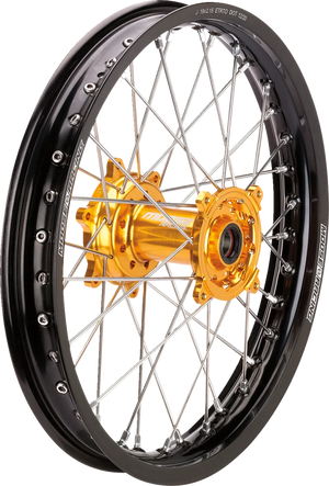 Moose Racing Wheel Assembly - SX-1 - Complete - Rear - Black Wheel/Gold Hub - 19x2.15 - Suzuki SR-21519-BKGD