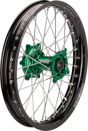 Moose Racing Wheel Assembly - SX-1 - Complete - Rear - Black Wheel/Green Hub - 18x2.15 KR-21518BKGN - Main Product View