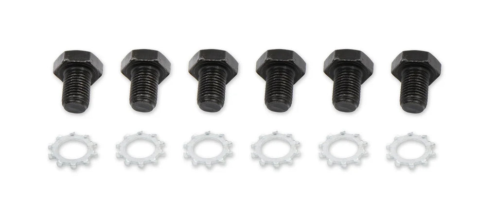 Mr Gasket Fits Various GM V6 and V8 applications - Grade 8 Steel - Black Oxide 6710 - Side View