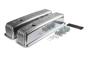 Mr Gasket Mr. Gasket Cast Aluminum Ball Milled Center Bolt Valve Covers - Polished 6856G - Main Product View