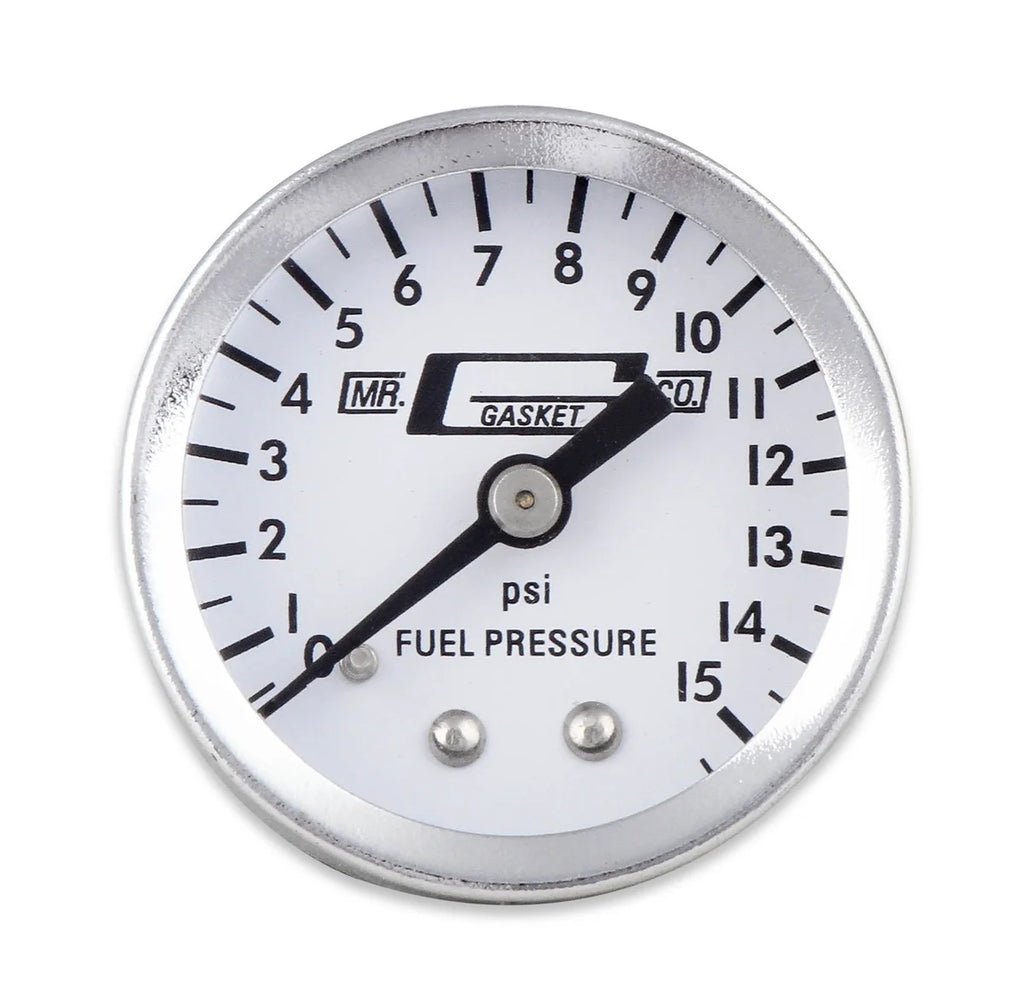 Mr Gasket Mr. Gasket Fuel Block with 0-15 PSI Fuel Pressure Gauge 1560 - Side View