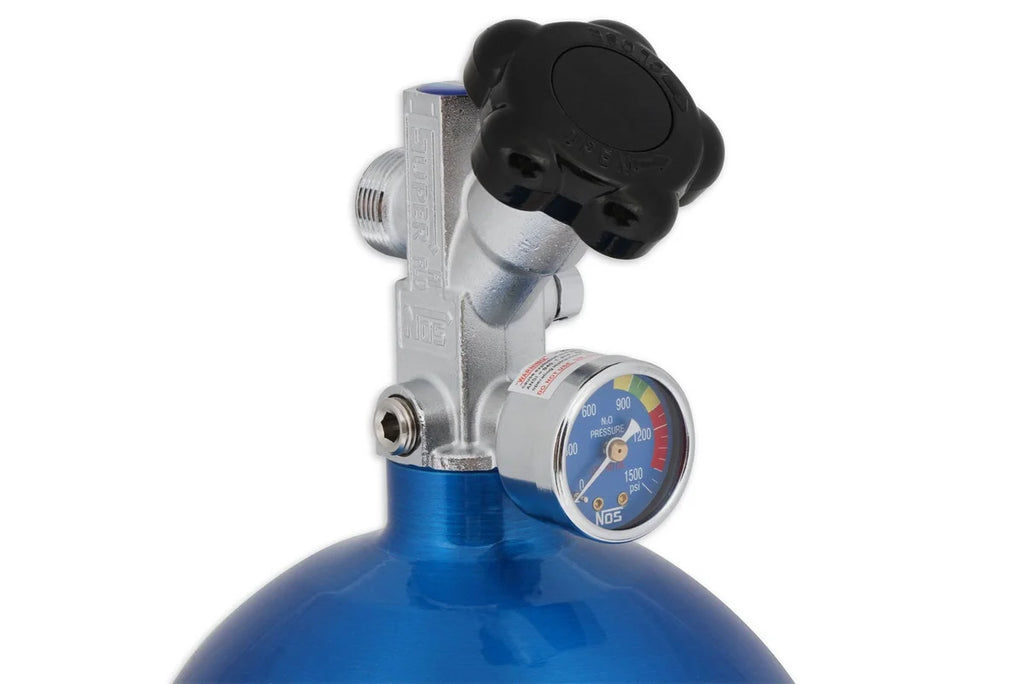 NOS/Nitrous Oxide System 15 lb Nitrous Bottle w/ NOS Blue Finish & Super Hi Flo Valve 14750NOS - Additional View 5