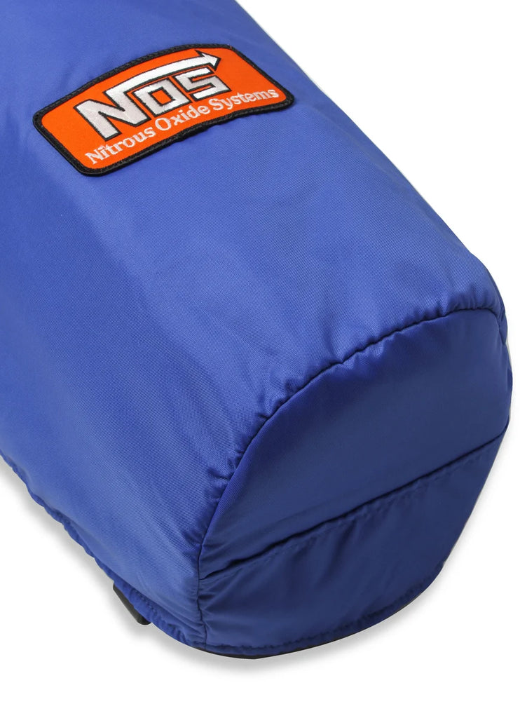 NOS/Nitrous Oxide System 7" diameter blue bottle blanket with velcro closure. For 10 lb nitrous bottles. 14165NOS - Instal...