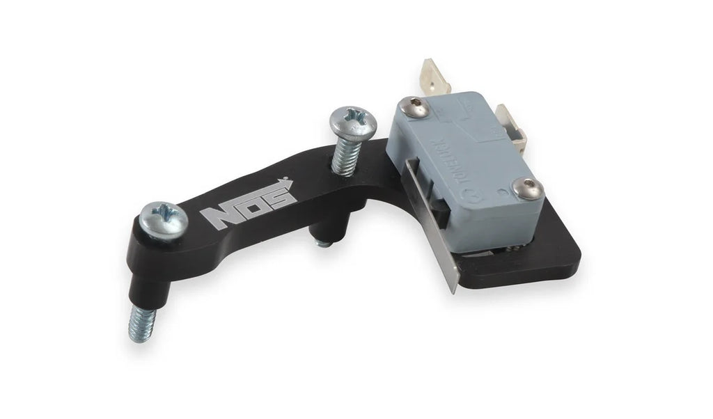 NOS/Nitrous Oxide System Billet Microswitch Bracket Kit - 4150 & 4150HP Carburetor Flange 16512NOS - Side View