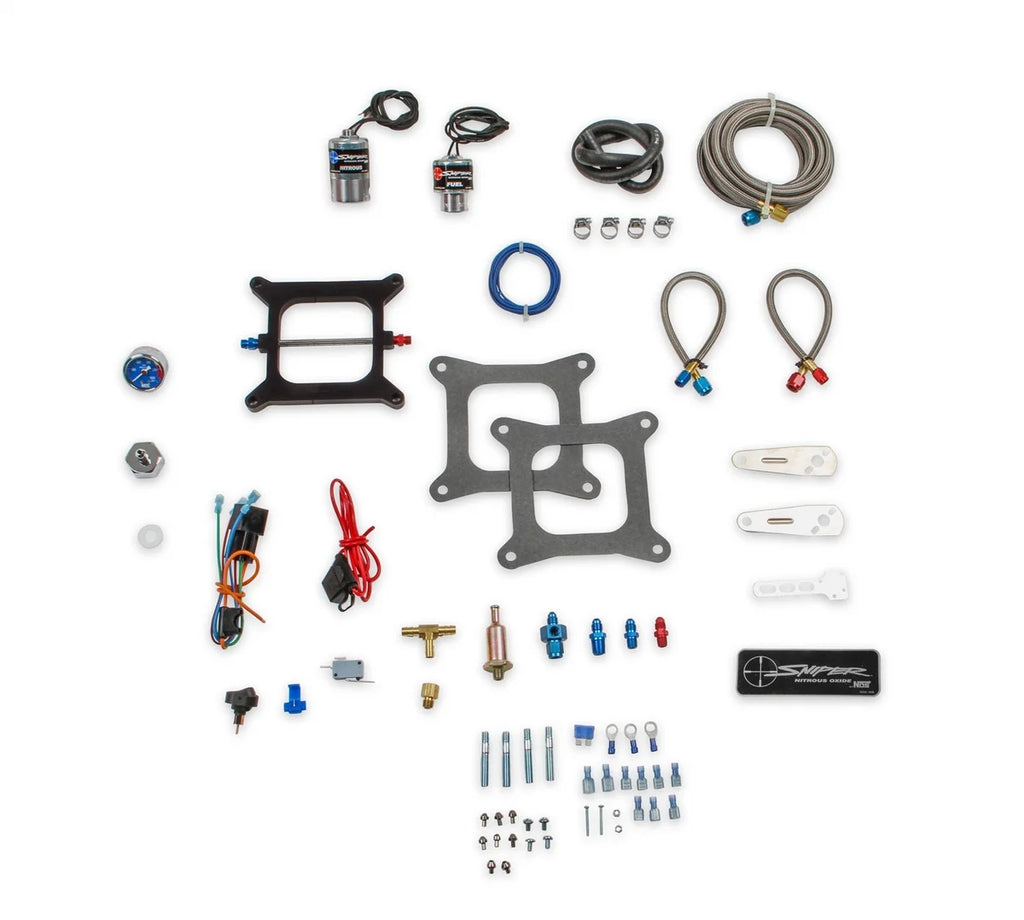 NOS/Nitrous Oxide System NOS Sniper Wet Nitrous Plate Kit - 4150 Square Bore 07002NOS - Back View