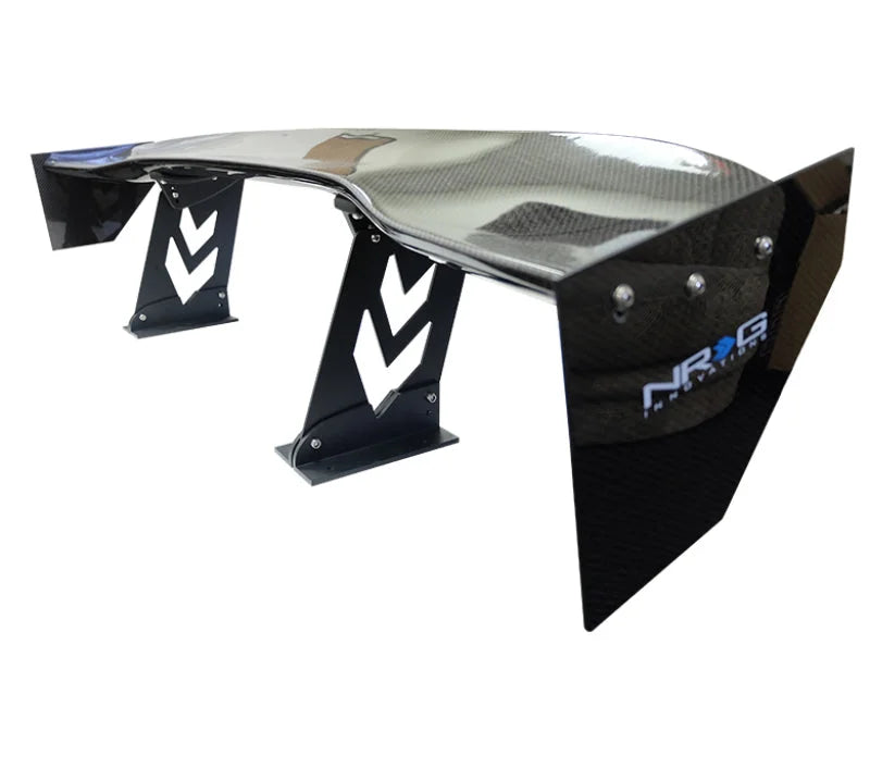 NRG Carbon Fiber Spoiler - Universal (59in.) NRG Logo Large End Plates - Additional View 5
