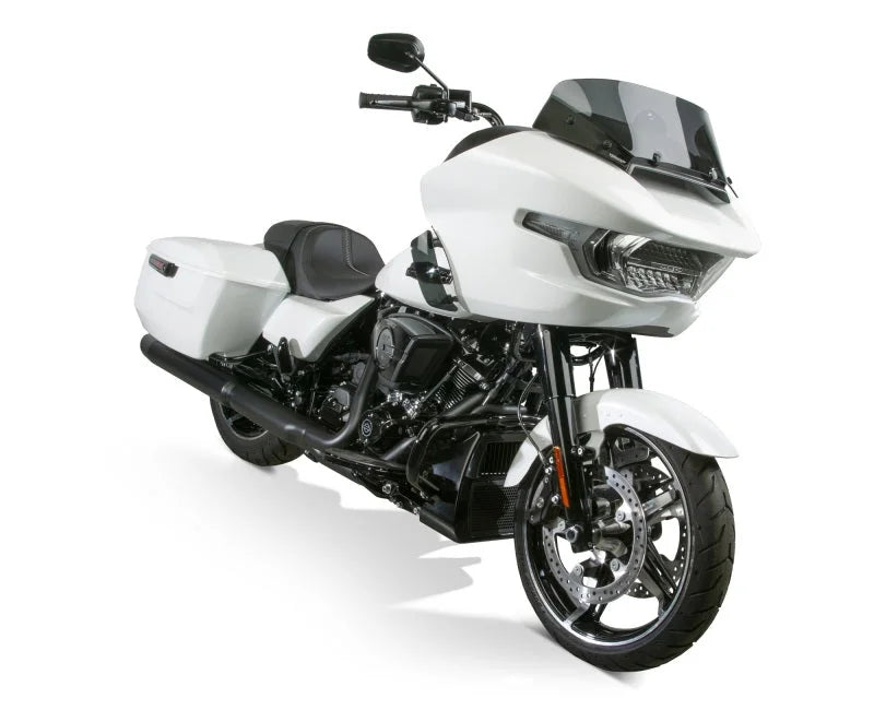 National Cycle 24+ Harley Davidson FLT/ 23 FLT CVO V-Stream Quantum Plus Short Windshield- Dk. Tint - Side View