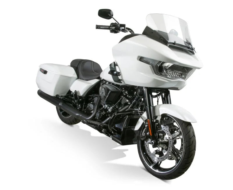 National Cycle 24+ Harley Davidson FLT/ 23 FLT CVO V-Stream Quantum Plus Tall Windshield- Clear - Side View