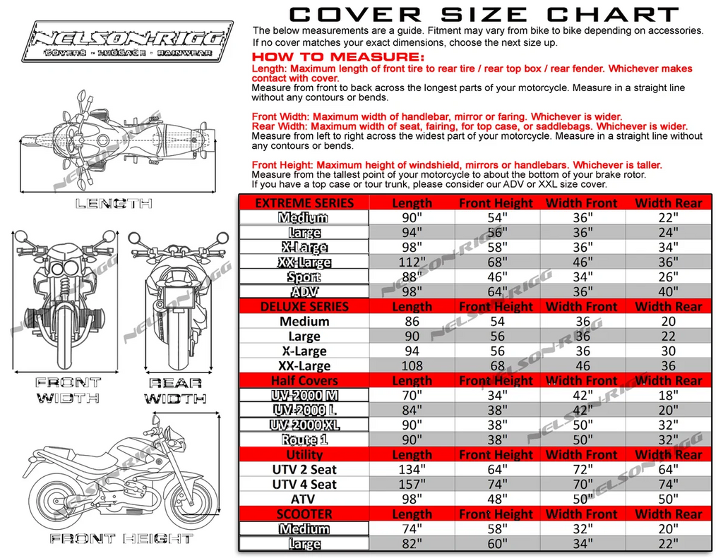 Nelson-Rigg UV Cover - XL UV-2000-04-XL - Side View