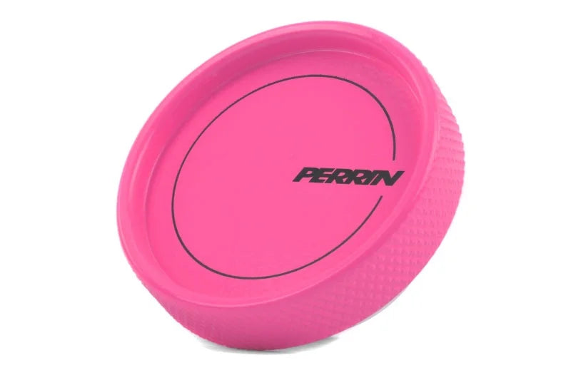 PERRIN 02-25 Subaru Impreza/WRX/STI & 13-25 Crosstrek/BRZ/FR-S/GR86/GR86 Oil Fill Cap - Hyper Pink - Side View