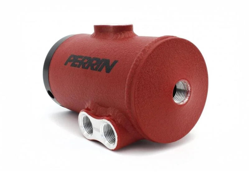 PERRIN 08-14 Subaru WRX / 08-21 STI / 05-09 Legacy GT & Outback XT Air Oil Separator - Red - Additional View 5
