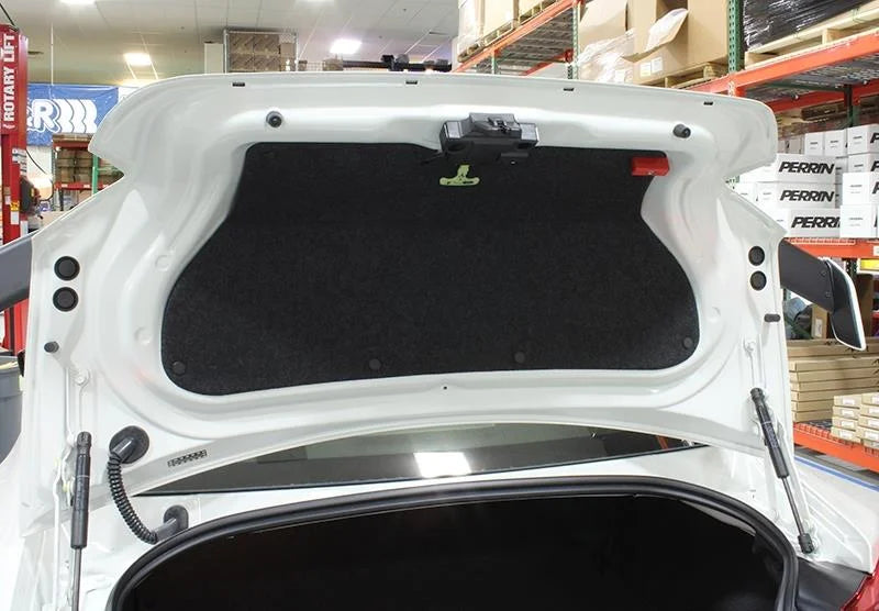 PERRIN 13-25 Subaru BRZ & Toyota GR86/86/FR-S Trunk Handle - Red - Back View