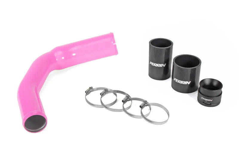 PERRIN 22-25 Subaru WRX / 19-25 Ascent / 22-25 Outback Turbo Charge Pipe - Hyper Pink - Side View