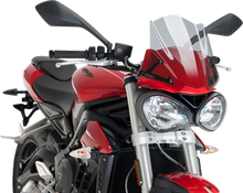 Load image into Gallery viewer, PUIG New Generation Windscreen - 12-1/4" - Light Smoke - Street Triple 765 9999H - Main Product View