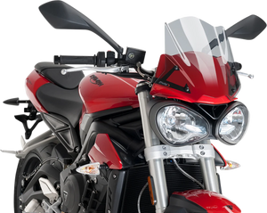 PUIG New Generation Windscreen - 12-1/4" - Light Smoke - Street Triple 765 9999H - Main Product View