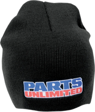 Load image into Gallery viewer, Parts unlimited Parts Unlimited Beanie - Black SP08 - Main Product View