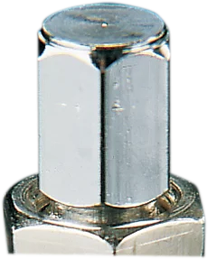 Parts unlimited Valve Stem - Bolt-In - Chrome 75012 - Side View