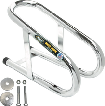 Load image into Gallery viewer, Pingel Wheel Chock - Permanent - Chrome - 6-1/2" WC65H - Side View