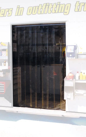 Pit Pal Door Strip Vinyl 4ft x 7ft Tinted Amber TVS4X7