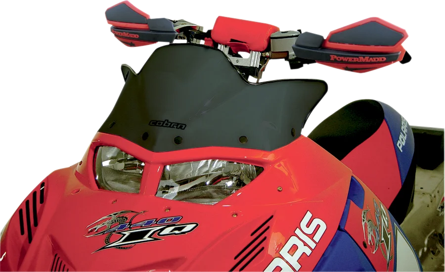 Powermadd Windshield - 12" - Black - Polaris 11712 - Side View