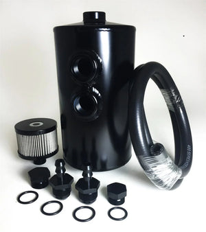 Prosport Performance Catch Can Dual Inlet Black Aluminum -10an ORB PSCCAN