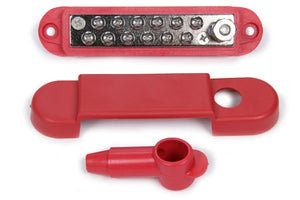 Quickcar Racing Red Terminal Buss Bar w/Covers 57-8012