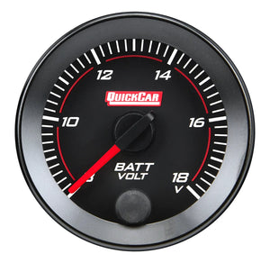 Quickcar Racing RedLine  Gauge 2-1/16in Voltmeter  8-18v 65-007