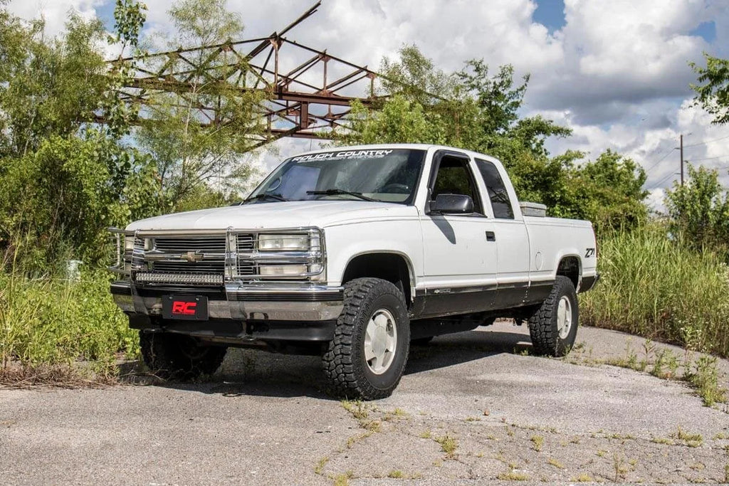 Rough Country Body Lift Bumper Brackets | FR & RR | 3 Inch Lift | Chevy C1500/K1500 Truck (88-94) RC703 - Side View