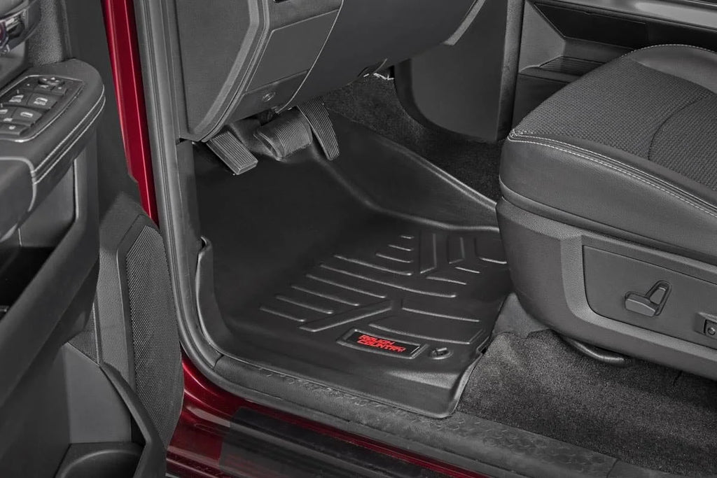 Rough Country Floor Mats | FR & RR | Crew Cab | Ram 1500 2WD/4WD (2012-2018 & Classic) M-31213 - Front View