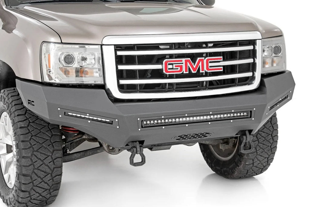 Rough Country Front Bumper | Fabricated | Prerunner | LED | GMC Sierra 1500 2WD/4WD (07-13) 10913 - Installation View
