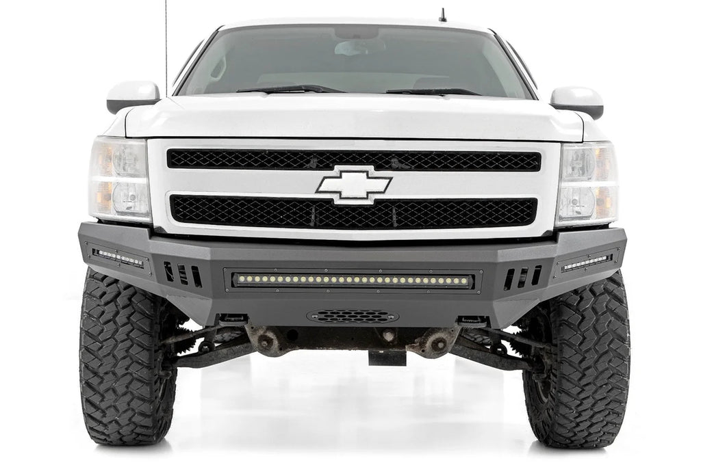 Rough Country Front High Clearance Bumper | BLK LEDs | Chevy Silverado 1500 2WD/4WD (07-13) 10911 - Side View