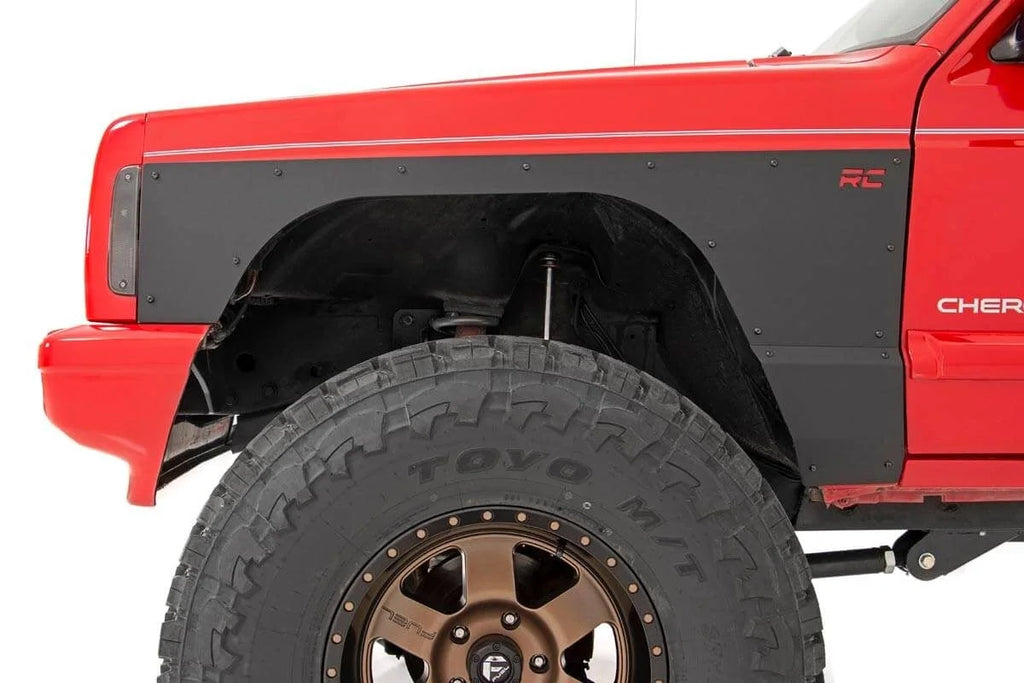 Rough Country Full Body Armor | FR & RR Combo | Jeep Cherokee XJ 2WD/4WD (1984-1996) 10580 - Side View