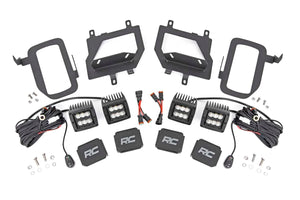 Rough Country LED Light Kit | Fog Mount | Dual 2" Black Pairs | Flood | Ford F-150 (15-17) 70833 - Kit Contents