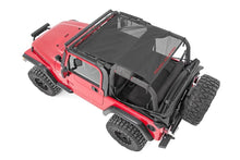 Load image into Gallery viewer, Rough Country Mesh Bikini Top Plus | Black | Jeep Wrangler TJ (97-06)/Wrangler YJ (92-95) 85106 - Top View
