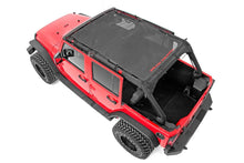 Load image into Gallery viewer, Rough Country Mesh Bikini Top Plus | Black | Jeep Wrangler Unlimited 2WD/4WD (2007-2018) 85110 - Top View