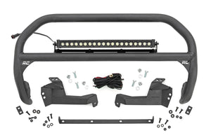 Rough Country Nudge Bar | 20 Inch BLK DRL Single Row LED | Ford Bronco Sport 4WD (21-24) 51042 - Main Product View